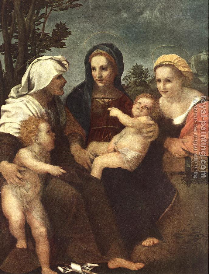 Andrea Del Sarto : Madonna and Child with Sts Catherine, Elisabeth and John the